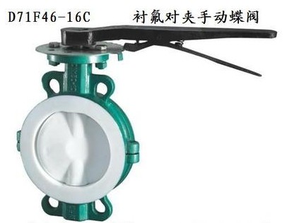 灑水車D71F46-16C襯氟蝶閥_襯氟對夾手動蝶閥-灑水車配件2
